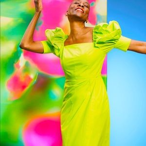 Christopher John Rogers Faux Wrap Dress